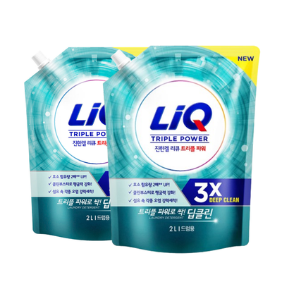 리큐 진한겔 딥클린 트리플 파워 세탁세제 2L X 2개 드럼용