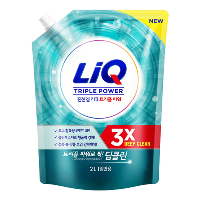리큐 진한겔 딥클린 트리플 파워 세탁세제 2L X 1개 일반용