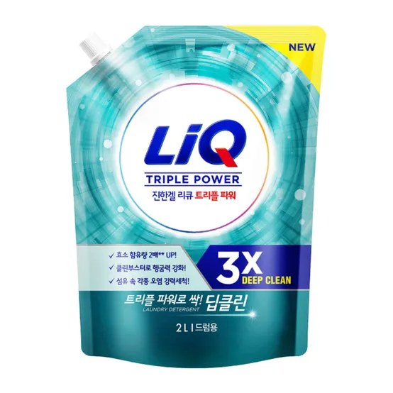 리큐 진한겔 딥클린 트리플 파워 세탁세제 2L X 1개 드럼용
