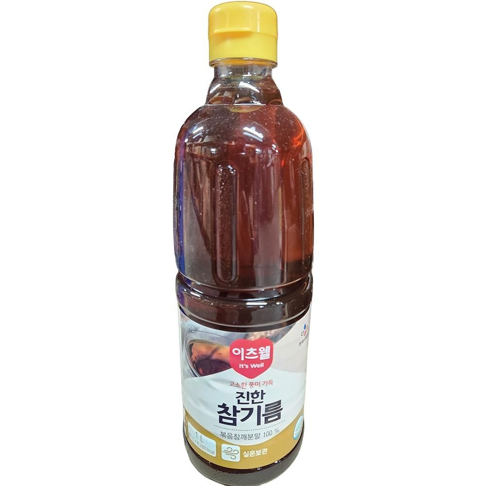 이츠웰 참기름 1L 12개 요리용