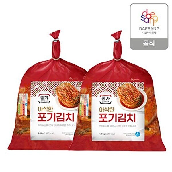 [종가][종가] 아삭한포기김치 4.4kg*2봉 / 총 8.8kg