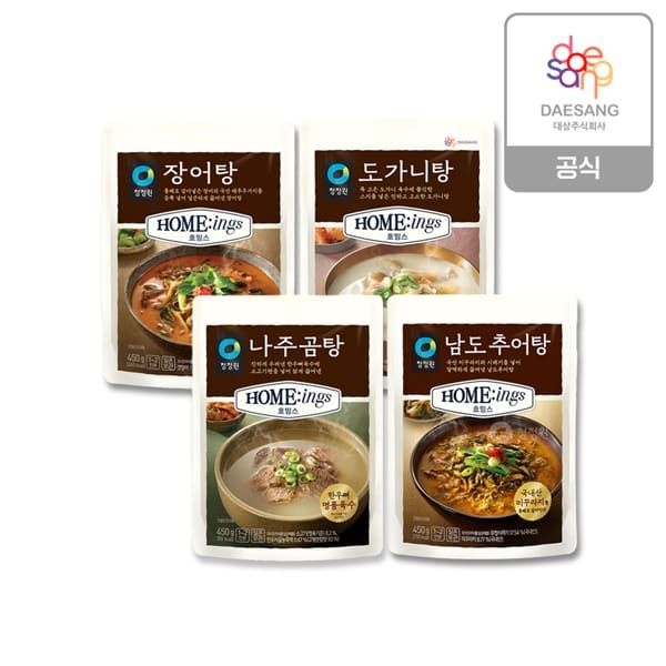 (현대Hmall) 청정원 호밍스 남도추어탕/장어탕/도가니탕/나주곰탕 택 12개(1box)