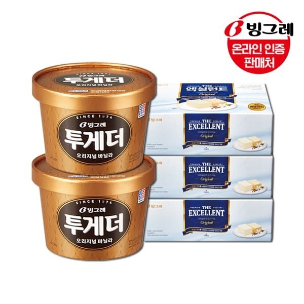 빙그레 (현대홈쇼핑) [빙그레] 투게더 바닐라 2개+엑설런트 3개