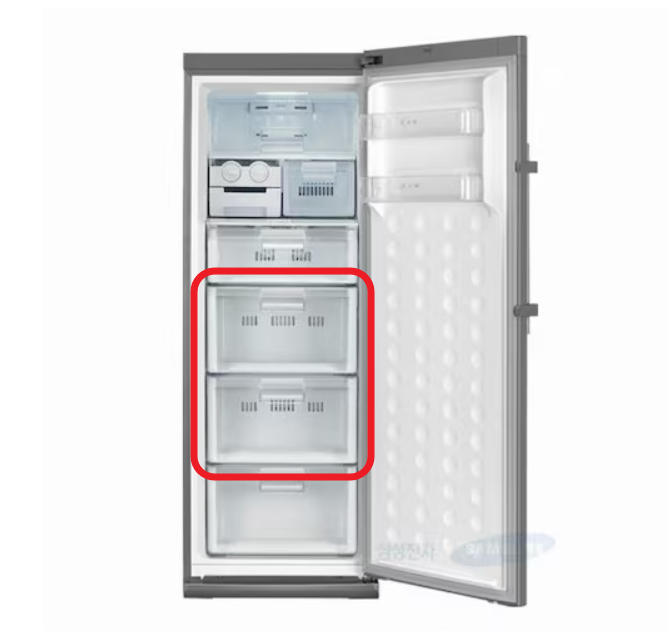 정품 삼성 냉동고 ZRS25LSLH 밑에서 2,3번째 서랍