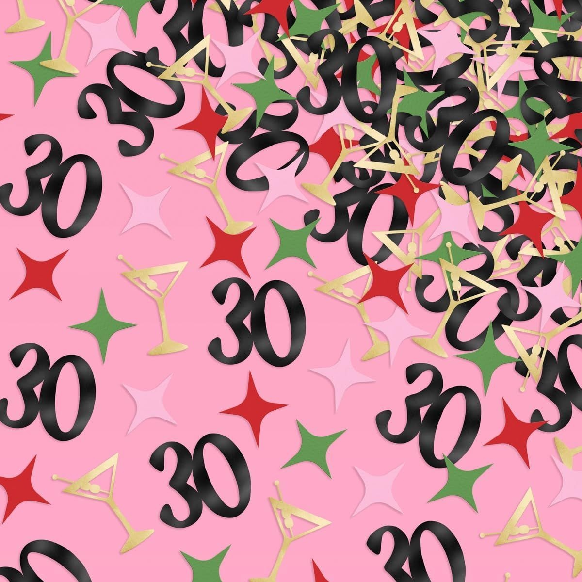 xo 페티 30번째 생일 마티니 색종이 200개 칵 장식 티니 비트 올드 파티 테이블스 더티 30 테이블 세팅 카지노