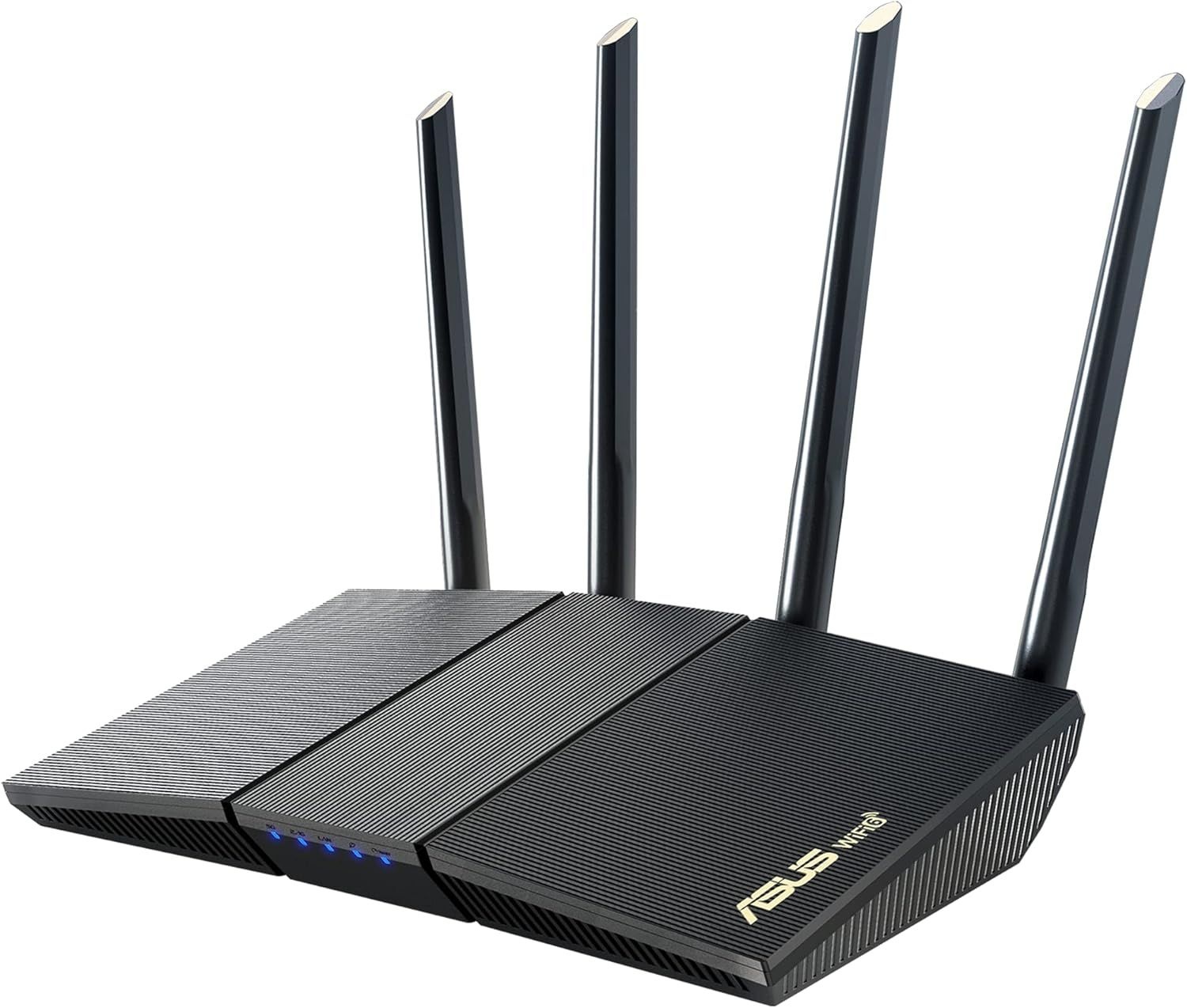 ASUS RT-AX1800S 듀얼 밴드 WiFi 6 확장형 라우터, 구독 없는 네트워크 , 보호자 제어, 내장 VPN, AiMesh 호환, 게임 및
