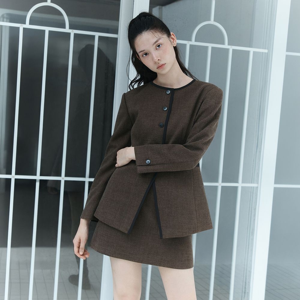 잇미샤 [26 F/W] 미니멀 A라인 미니 스커트 ITQ9ZSK620
