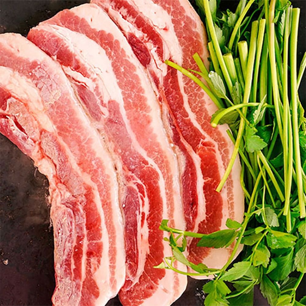 [육중대] 듀록 흑돼지 삼겹살 500g*4팩
