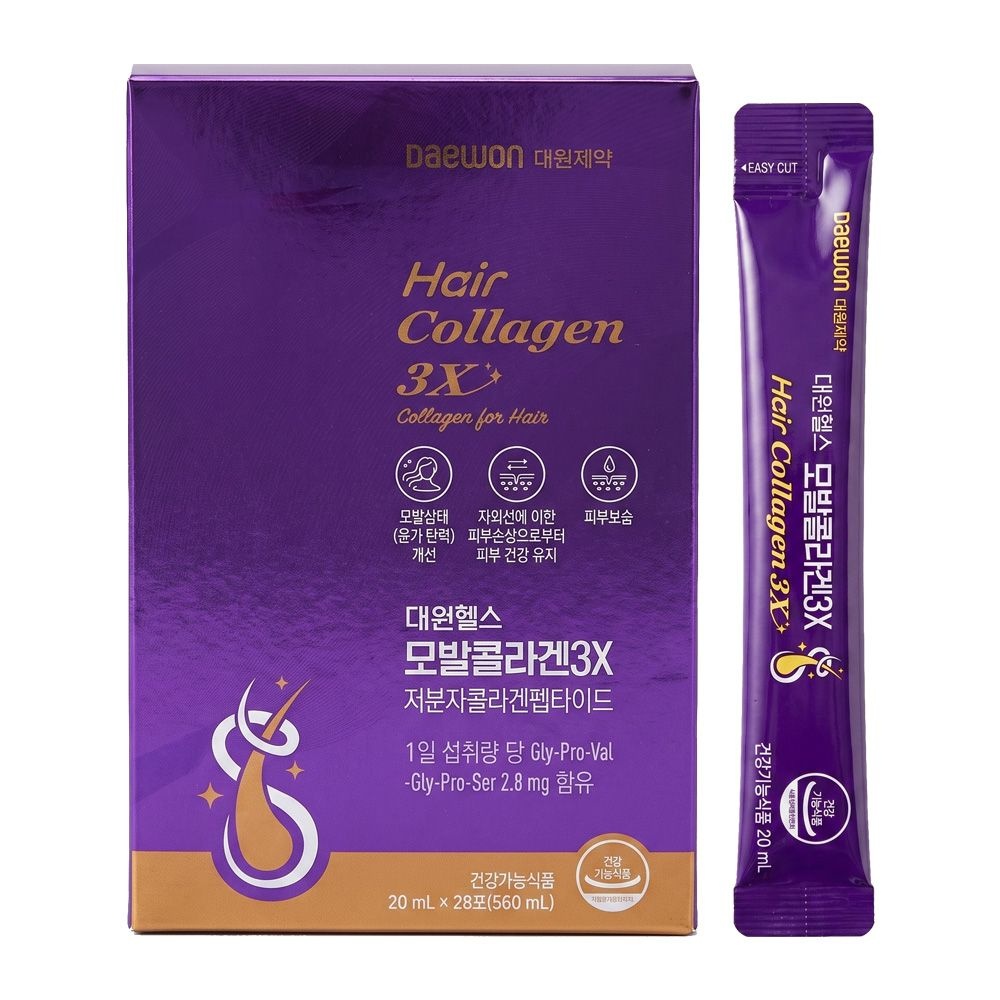 대원제약 모발콜라겐 3X 20mlX28포 / 저분자콜라겐펩타이드
