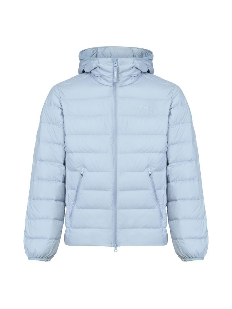 아이더 EIDER POP UNI 경량 후드 퀼팅 다운 자켓_Light Blue DUU26581B1 262596