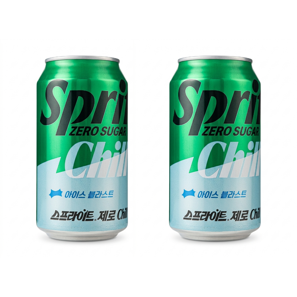 코카콜라 스프라이트 제로 칠 아이스 블라스트 chill 350ml 24개 캔음료 뚱캔