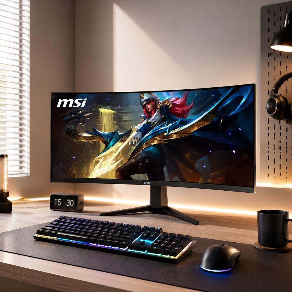 MSI MAG 346CQDF800 E20 듀얼모드 게이밍 UWQHD 200 AI Vision 무결점