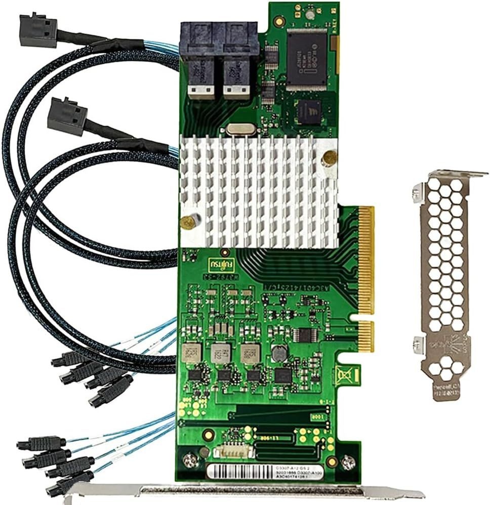 92118i 및 LSI 93008i IT 모드 PCIe SATA 확장 카드 8포트 12Gbps 3.0 x 8 SAS 익스팬더 지원 ZFS NAS용 2배 <b>SFF</b>86434배 케이블을 갖춘