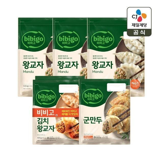 CJ제일제당 비비고 왕교자 1.05kg x3개+김치 420g x2개+군만두 315g x1개