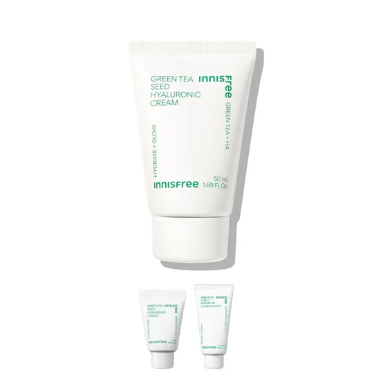 [롯데온 단독] 그린티 씨드 히알루론산 크림 50mL(튜브형)+기프트(그린티 히알루론 크림15ml+그린티 클렌징폼 30g)