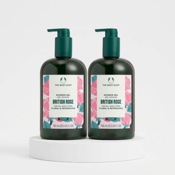 THE BODY SHOP 브리티쉬 로즈 샤워젤 750ML 듀오 세트 (888078)