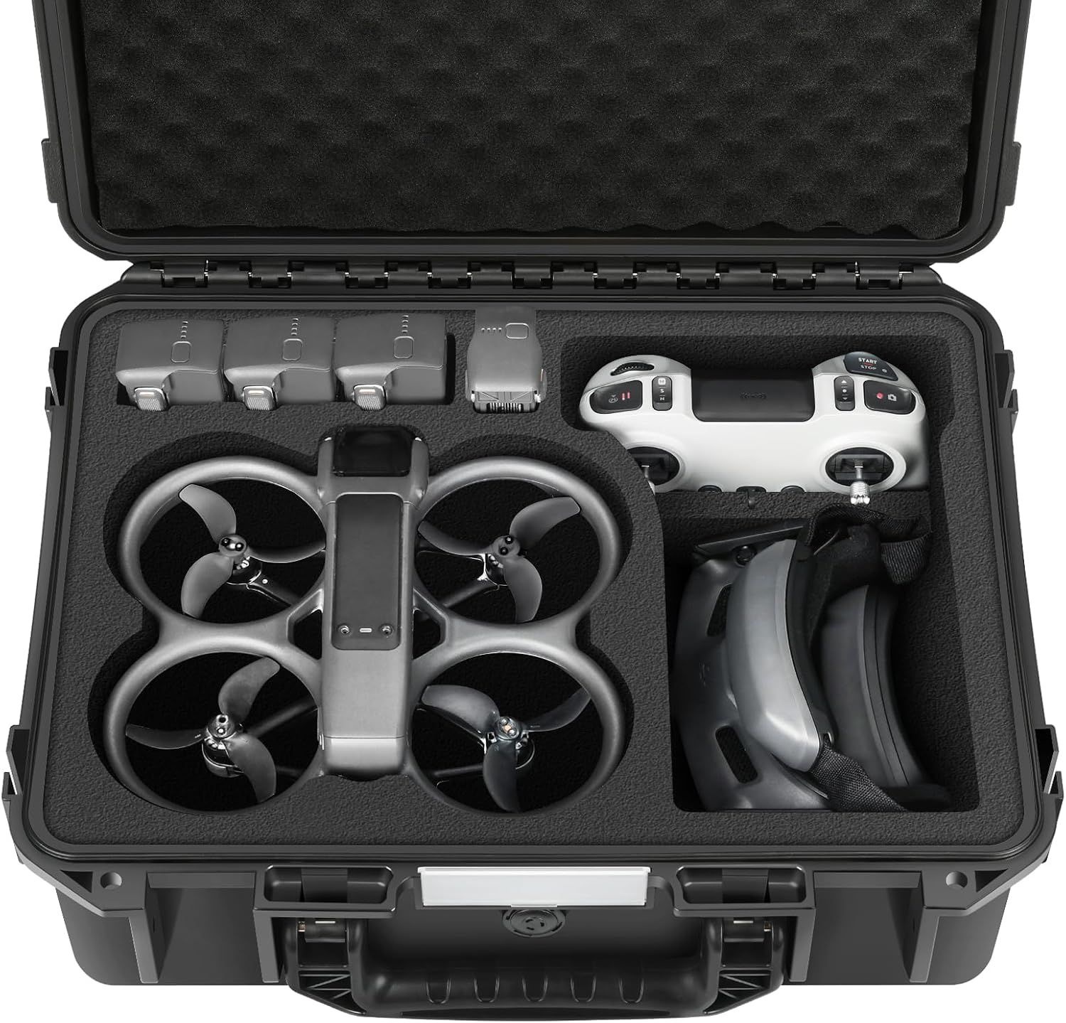 DJI Avata 2 드론 콤보 케이스 - 방수 폼 하드 케이스, Avatar Fly More 콤보/고글 3(NOT N3)/RC Motion 3/FPV 리모컨 및 배터리