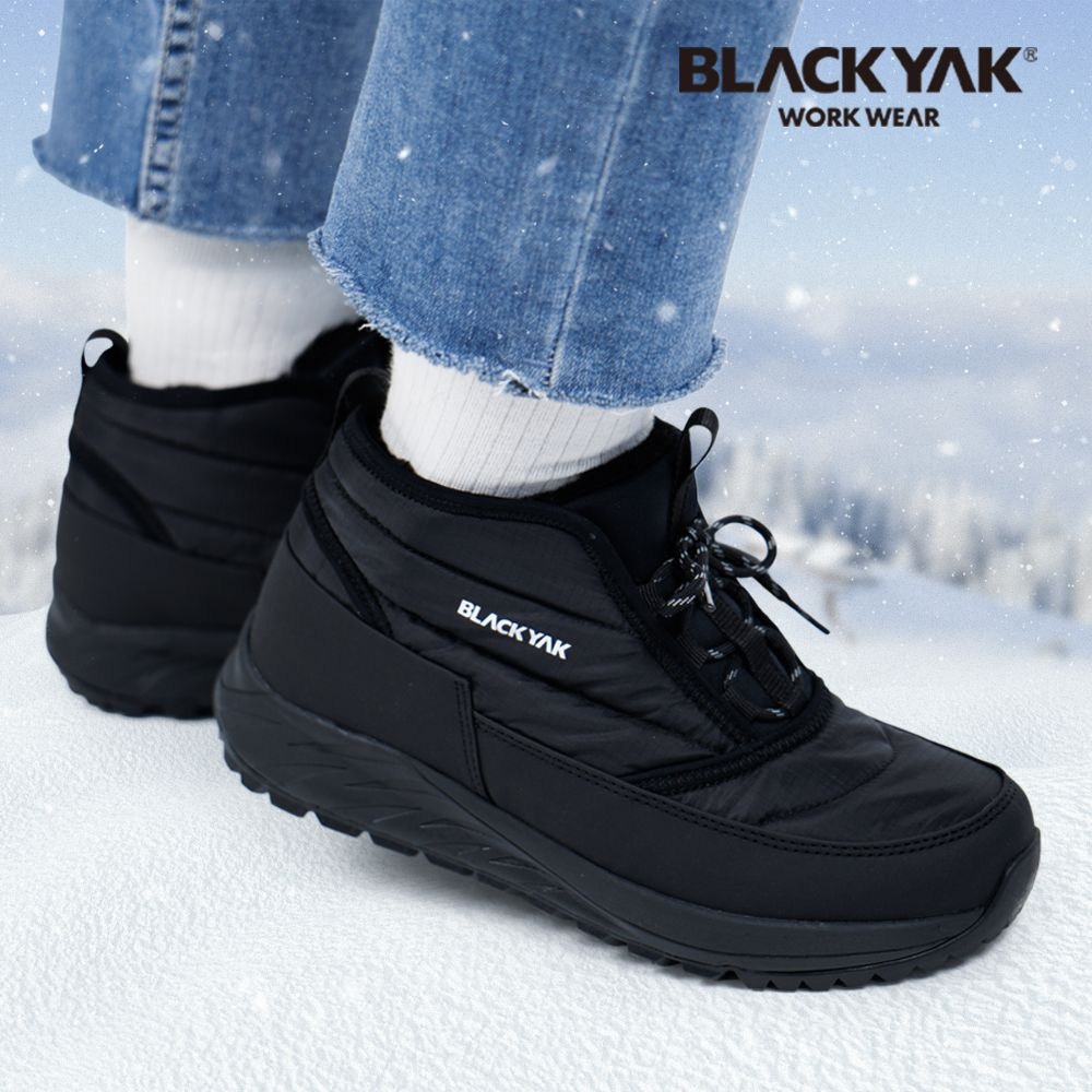 블랙야크 워크웨어 블랙야크 패딩방한화 겨울 보온 기모 패딩신발 남성