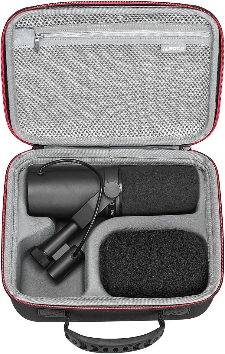 RLSOCO 하드 케이스, Shure MV7X / MV7+ MV6 MV7 MV7i 팟캐스트 다이내믹 마이크 및 SM7B SM7dB 보컬 호환