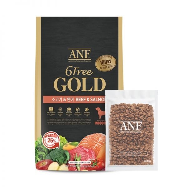 ANF 식스프리골드 인도어 독 소고기&연어 10kg