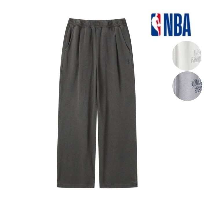 NBA 남녀공용 바지 와이드 트레이닝 팬츠 레터링 오버핏 빅사이즈 (N264TP040P)