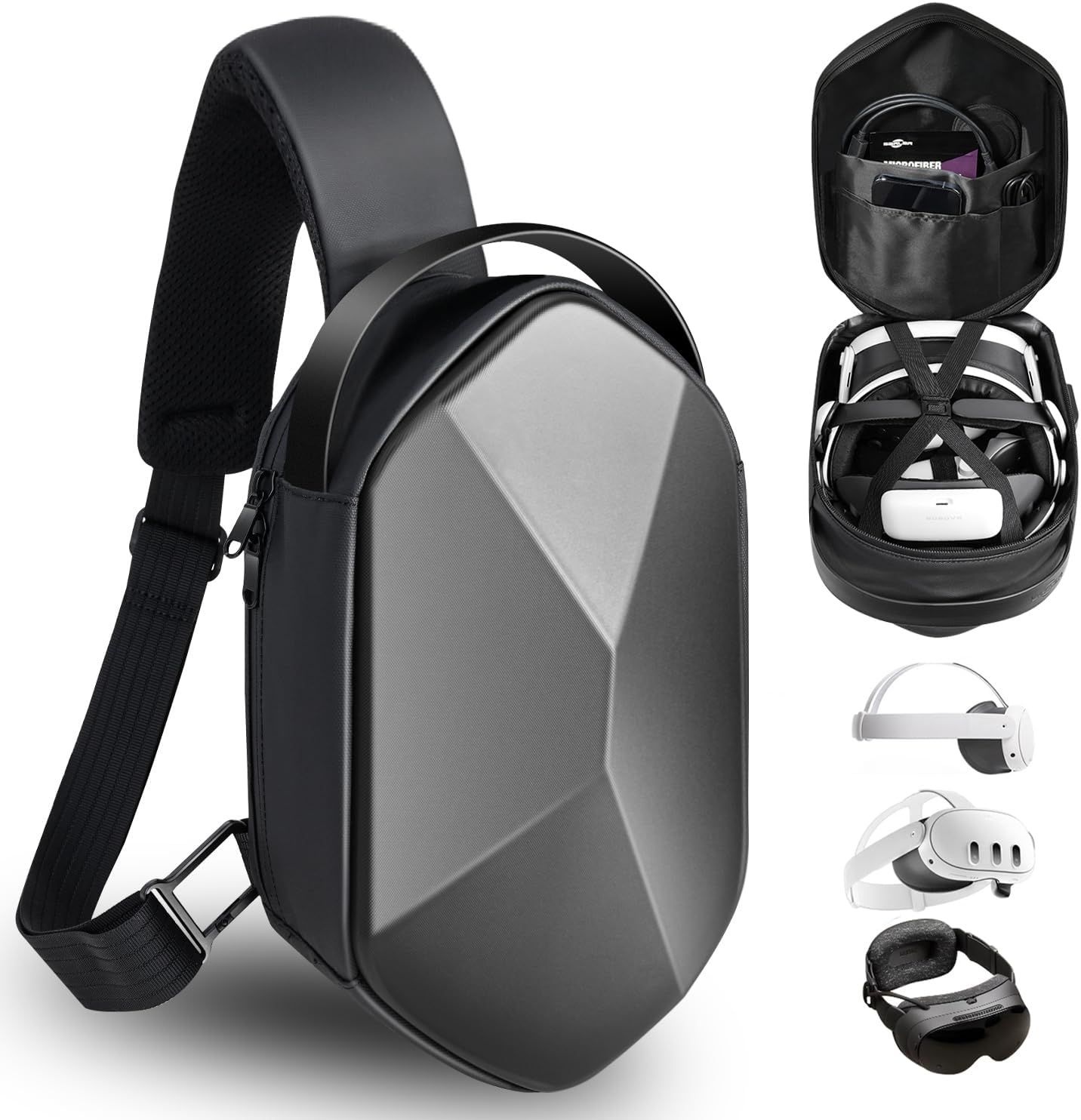 메타 퀘스트 3S/3/2 배터리 스트랩용 sarlar VR 휴대용 케이스, 스팀 프레임 | BOBOVR S3 Pro/Kiwi 디자인 헤드 스트랩,