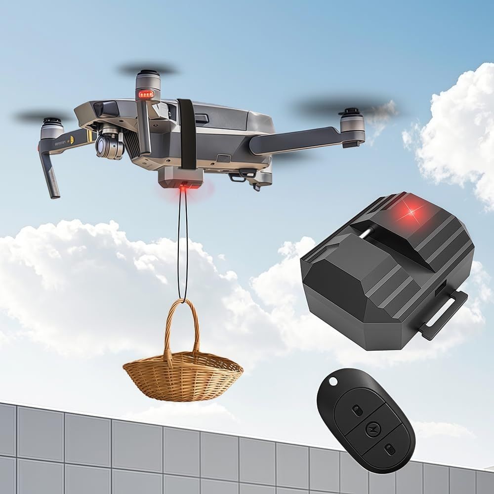 DJI Mini 4 Pro/Mini 3 Pro/Air 3/Mini 2 SE/Mavic 2/2S/Mavic Pro Cine/Phantom 4/4 Pro용 낚시 미끼 방출 및 전달용 드론 클립 운반