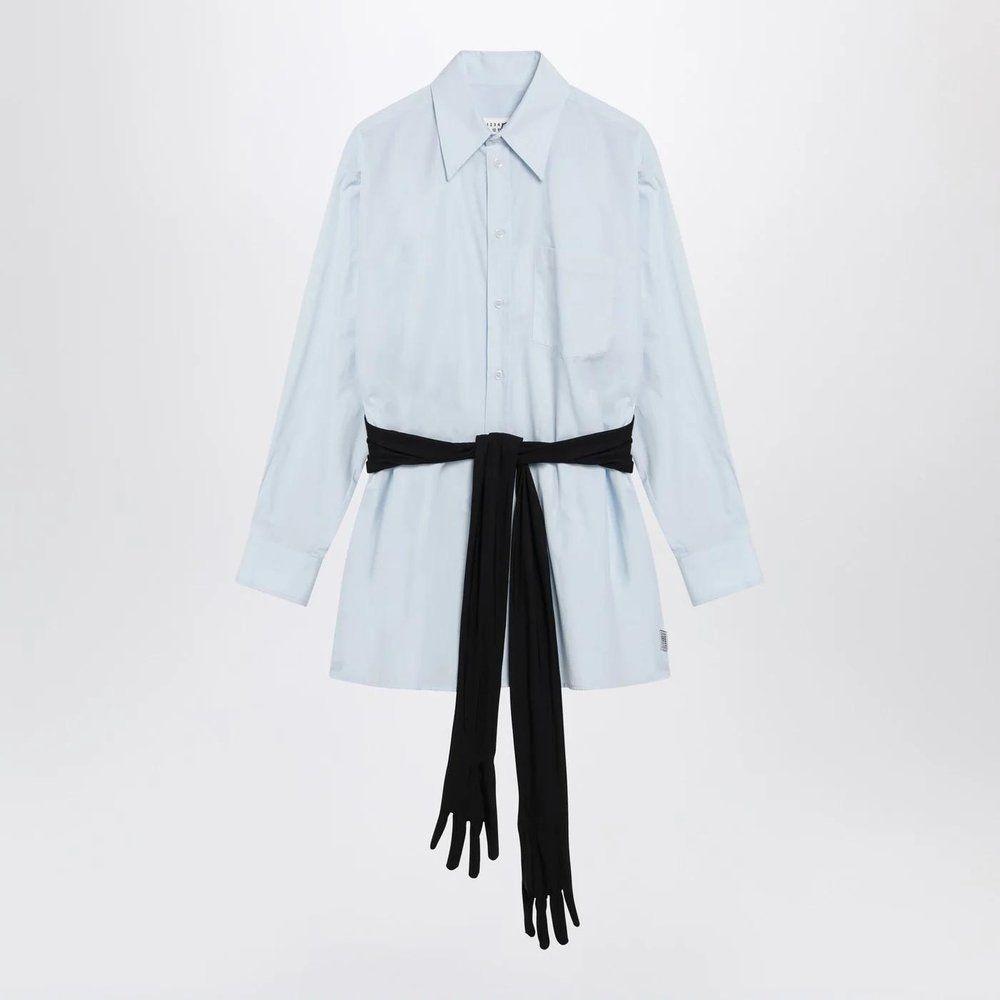 MM6 메종 마르지엘라 MM6 메종 마르지엘라 26 S/S MM6 메종 마르지엘라 라이트 블루 코튼 셔츠 WITH 장갑 S52DT0060M35480-501 B0051888289