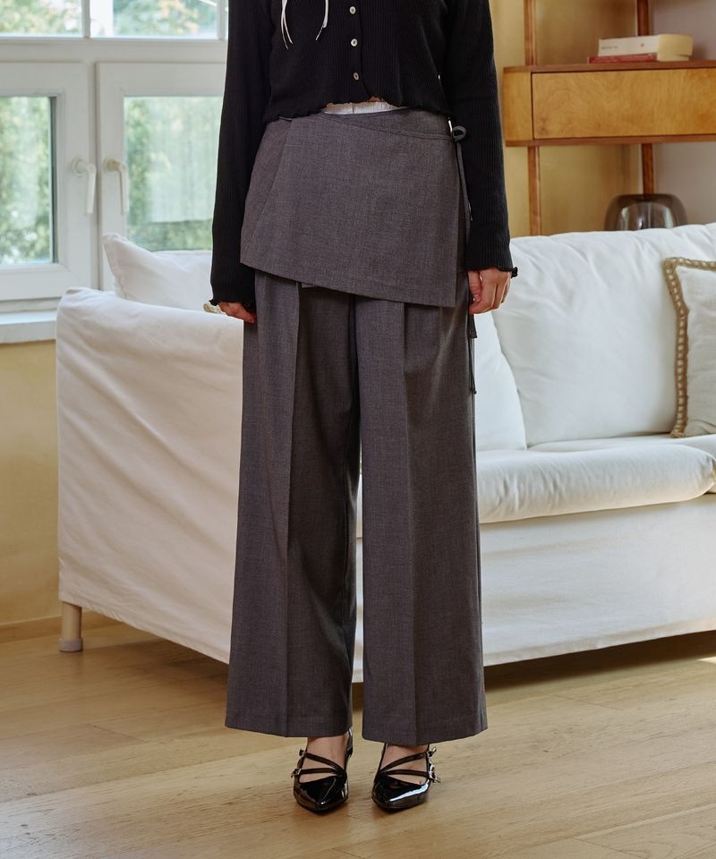 ARIKIM MOON NIGHT WRAP SKIRT / CHARCOAL 1957040