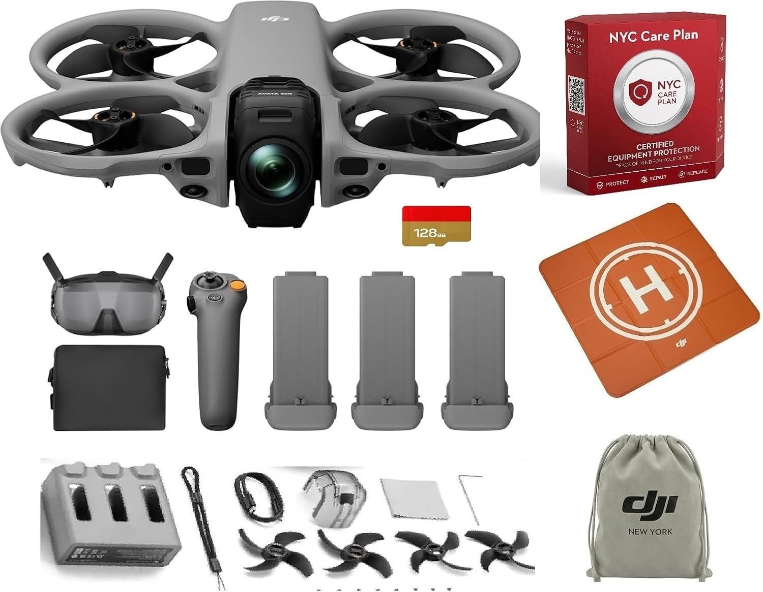 DJI DJI 아바타 모션 플라이 모어 콤보, 1인치 8K 360° 영상 촬영 기능을 갖춘 360° 드론 1127604