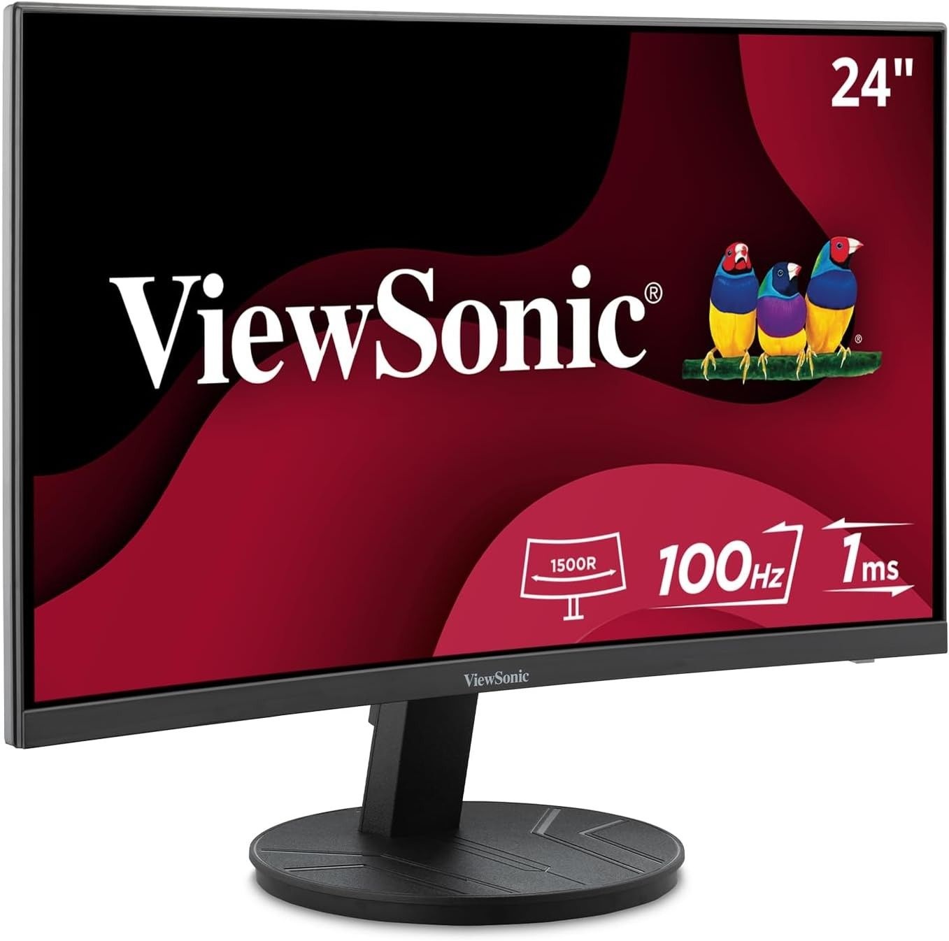 ViewSonic VA2416C-S 24인치 풀 HD 1080p 프레임리스 커브드 모니터 - 리퍼비시 제품 1127289
