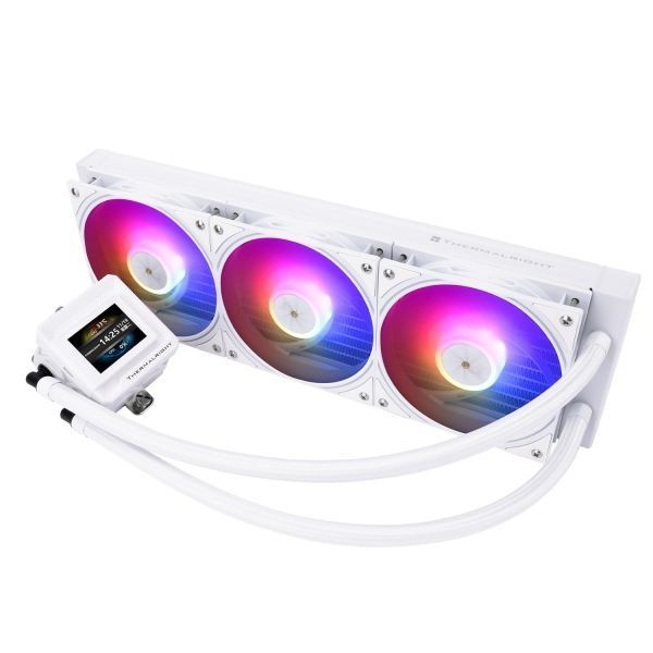 [해외] 써멀라이트 FW 360 SE ARGB 화이트 AIO CPU 수랭 쿨러 320 240 해상도의 IPS LCD 스크린 AM4 AM5 소켓 인텔 LGA1700 1851 호환 2인