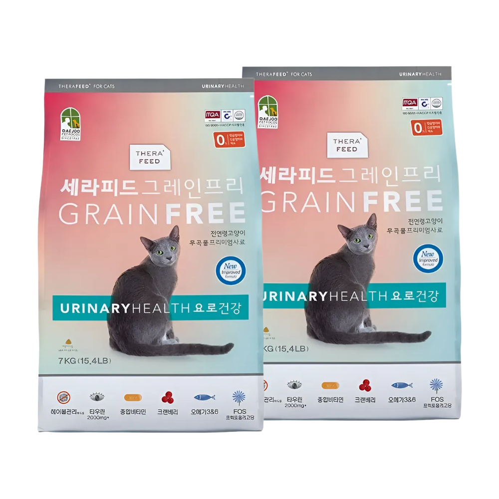 세라피드 고양이사료 그레인프리 캣 요로건강, 7kg, 2개