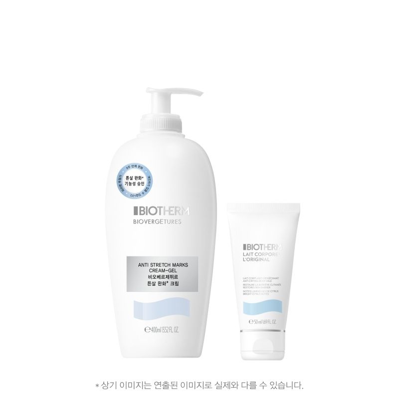 비오템 [LT] 비오베르제뛰르 튼살 크림 400ml 점보 세트 (+레꼬포렐 바디밀크 50ml)