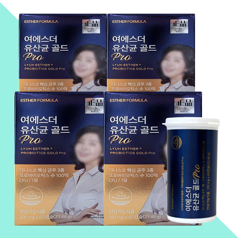 여에스터 여에스더 유산균 골드Pro 100억 60캡슐X4개