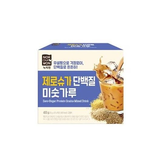 녹차원 제로슈가 단백질 미숫가루 20gx20T 녹차원