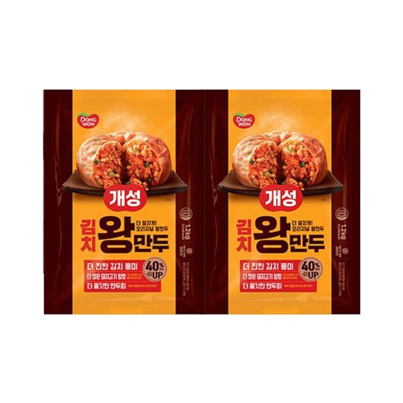 [(주)동원에프엔비]동원 개성 김치 왕만두 1.2kg 2봉[36218218]