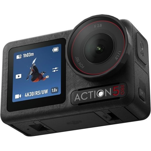 [해외] DJI 오즈모 Action 5 Pro Standard 콤보 1 1.3인치 센서 4K 120fps 영상 피사체 추적 안정화 듀얼 OLED 터치스크린 스포츠 촬영