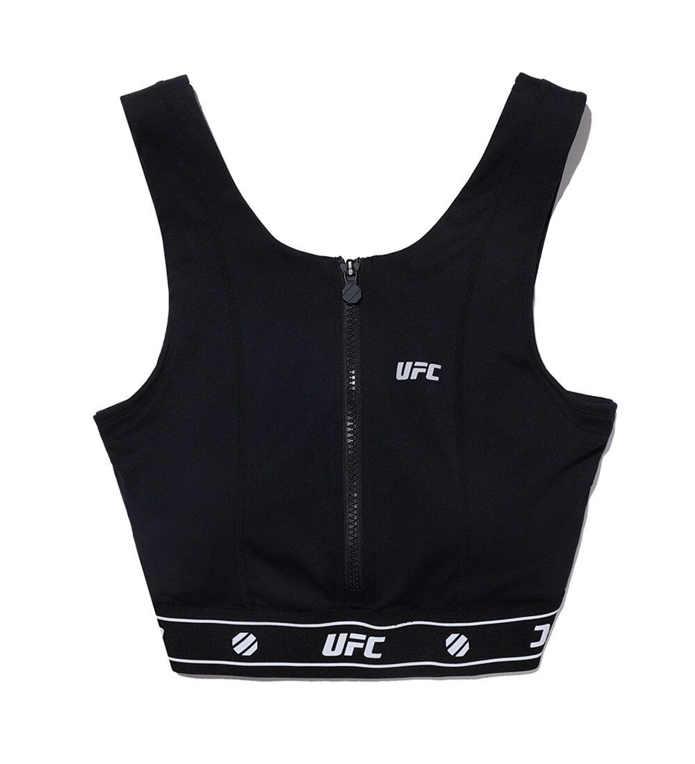 [패션플러스][UFC SPORT(유에프씨)]UFC 무브 슬림핏 앞지퍼 브라탑 (W) 블랙 U4SLT3230BK