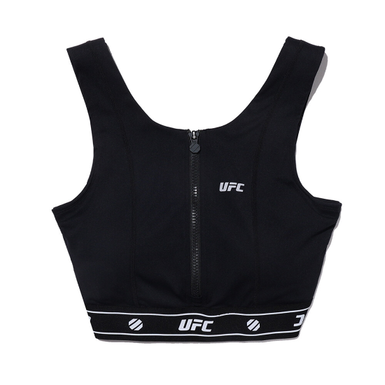 UFC 무브 슬림핏 앞지퍼 브라탑 (W) 블랙 U4SLT3230BK