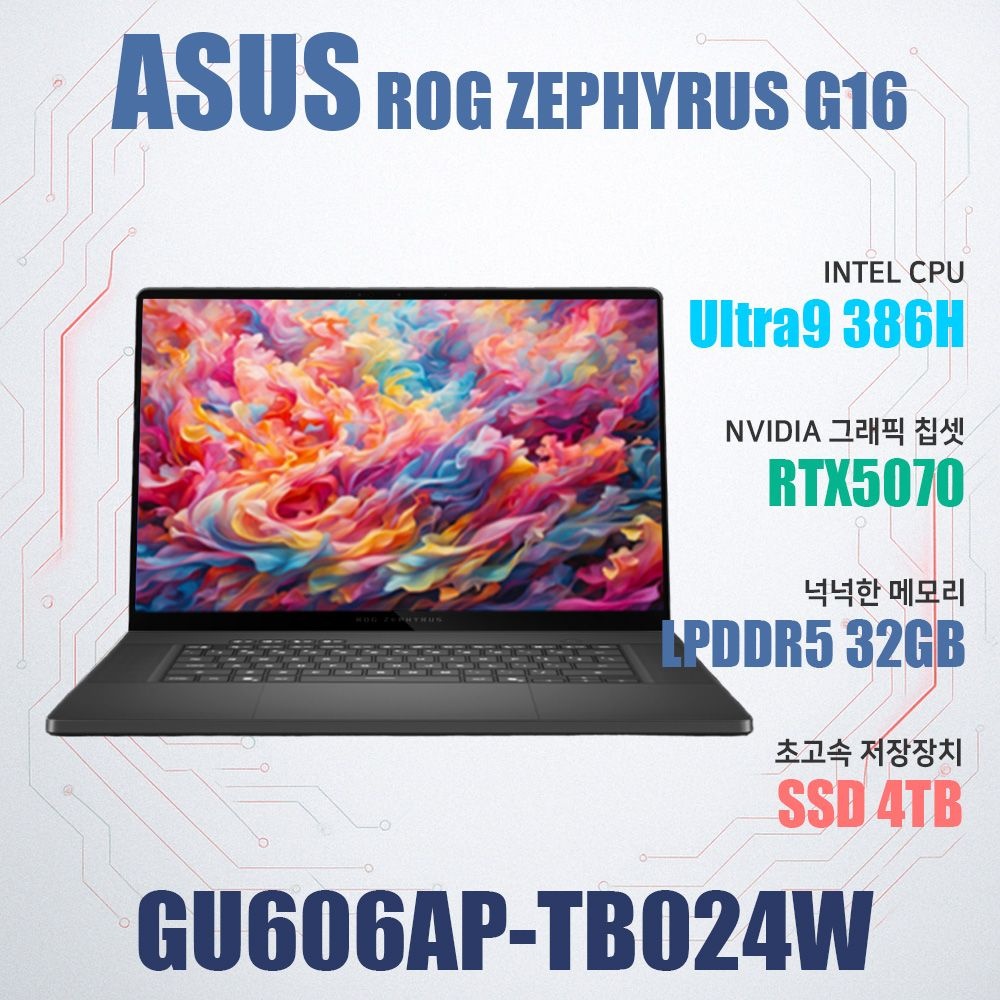 ASUS ROG 제피러스 G16 GU606AP-TB024W/NVMe SSD 4TB(교체)