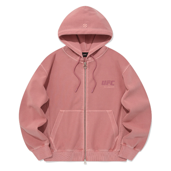 UFC 피그먼트 다잉 릴렉스핏 후드 집업 더스티로즈핑크 U2HDU3312RP