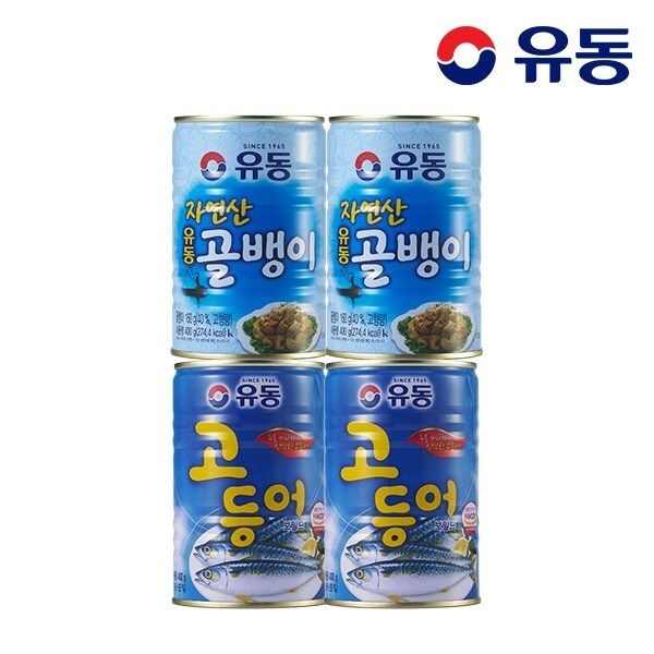 [유동] 자연산골뱅이 400g x2개 +고등어 400g x2개
