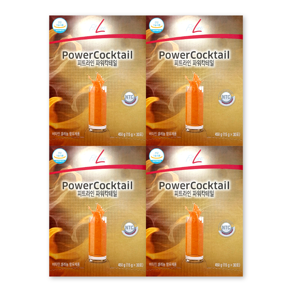 피트라인 파워칵테일 15g X 30포 4박스 독일 PM 피엠주스 POWERCOCKTAIL