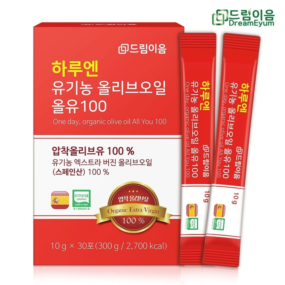 드림이음 하루엔 엑스트라버진 피쿠알 유기농 올리브오일 스틱 10g x 30포 ...