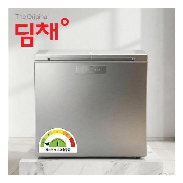 광원 딤채 [<b>위니아</b>딤채] [27년형 <b>1등급</b>]<b>위니아</b> 딤채 뚜껑형 김치<b>냉장고</b> 221L 루센트실버(DDLE22ABWRS1)