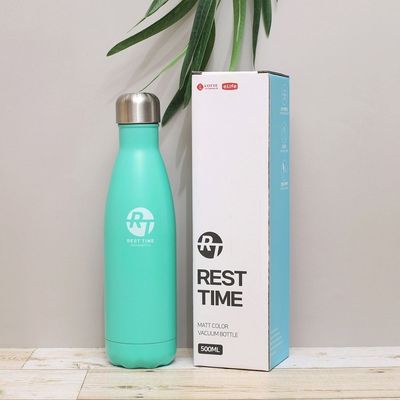 로랑마켓 슬림 보온병 500ML 블루 헬스 야외 밀폐