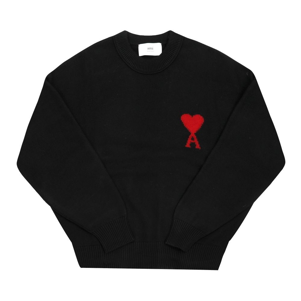 아미 [정상가:821000원] AMI UKS838 018 009 빅 하트 인타르시아 공용 니트