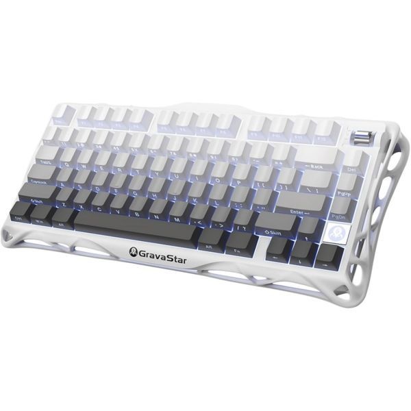 [해외] GravaStar 그라바스타 Mercury K1 75% 무선 기계식 게이밍 키보드 알루미늄 합금 외골격 디자인 가스켓 커스텀 핫스왑