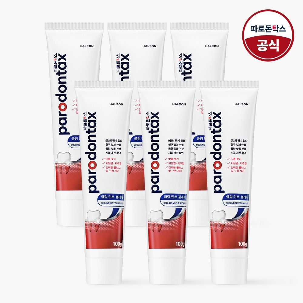 파로돈탁스 쿨링 민트 검케어 잇몸치약 100g x6개